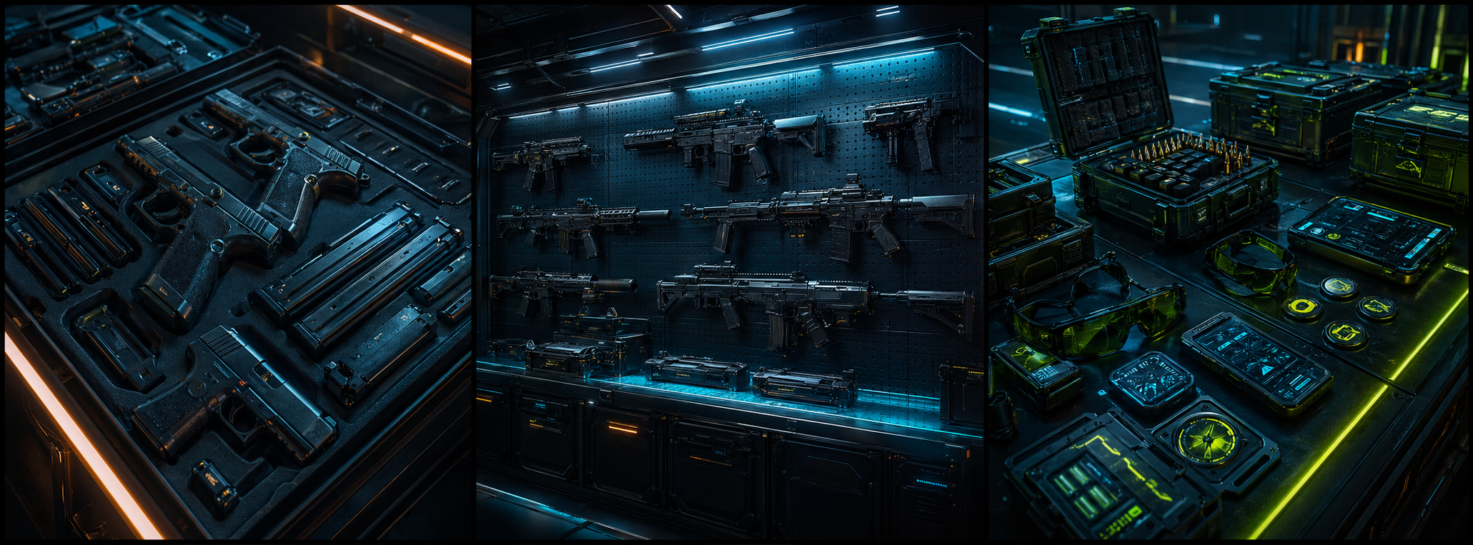 Пистолетный loadout в неоновой оружейной